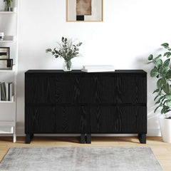 Sideboards Engineered Wood 2 pcs Black oak