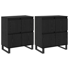 Sideboards Engineered Wood 2 pcs Black oak