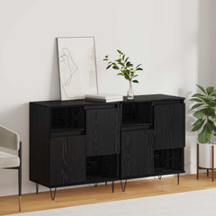 Sideboards Engineered Wood 2 pcs Black oak