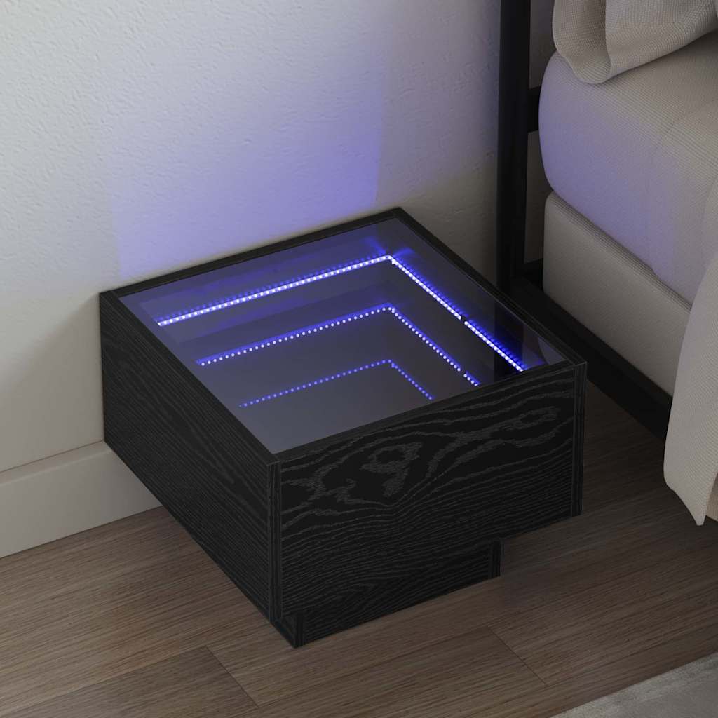 vidaXL Coffee Table Black Oak 40 x 40 x 30 cm Engineered wood 4