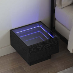 vidaXL Coffee Table Black Oak 40 x 40 x 30 cm Engineered wood 4