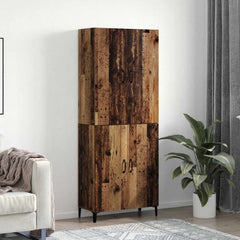 Highboard 2 pcs 69.5 x 34 x 180 cm Engineered Wood Old wood