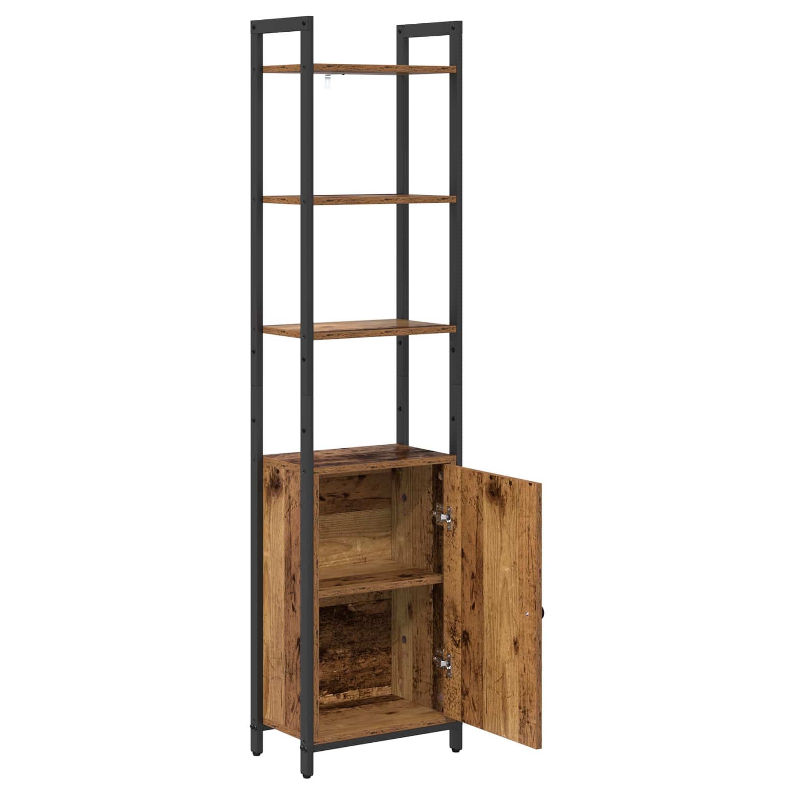 vidaXL Book Cabinet 6-Tier 40 x 24 x 161 cm Engineered Wood Old Wood 5