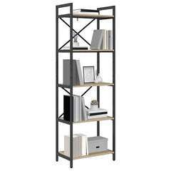 vidaXL Bookshelf 5-Tier 56 x 34 x 171 cm Engineered Wood Sonoma Oak 3