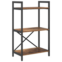 vidaXL Bookshelf 3-Tier 56 x 34 x 96 cm Engineered Wood Old Wood 2