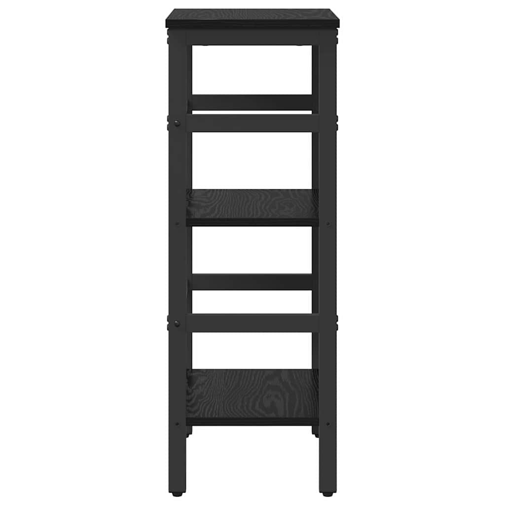 vidaXL Bookshelf 2-Tier 40 x 29.5 x 81 cm Engineered Wood Black Oak 6