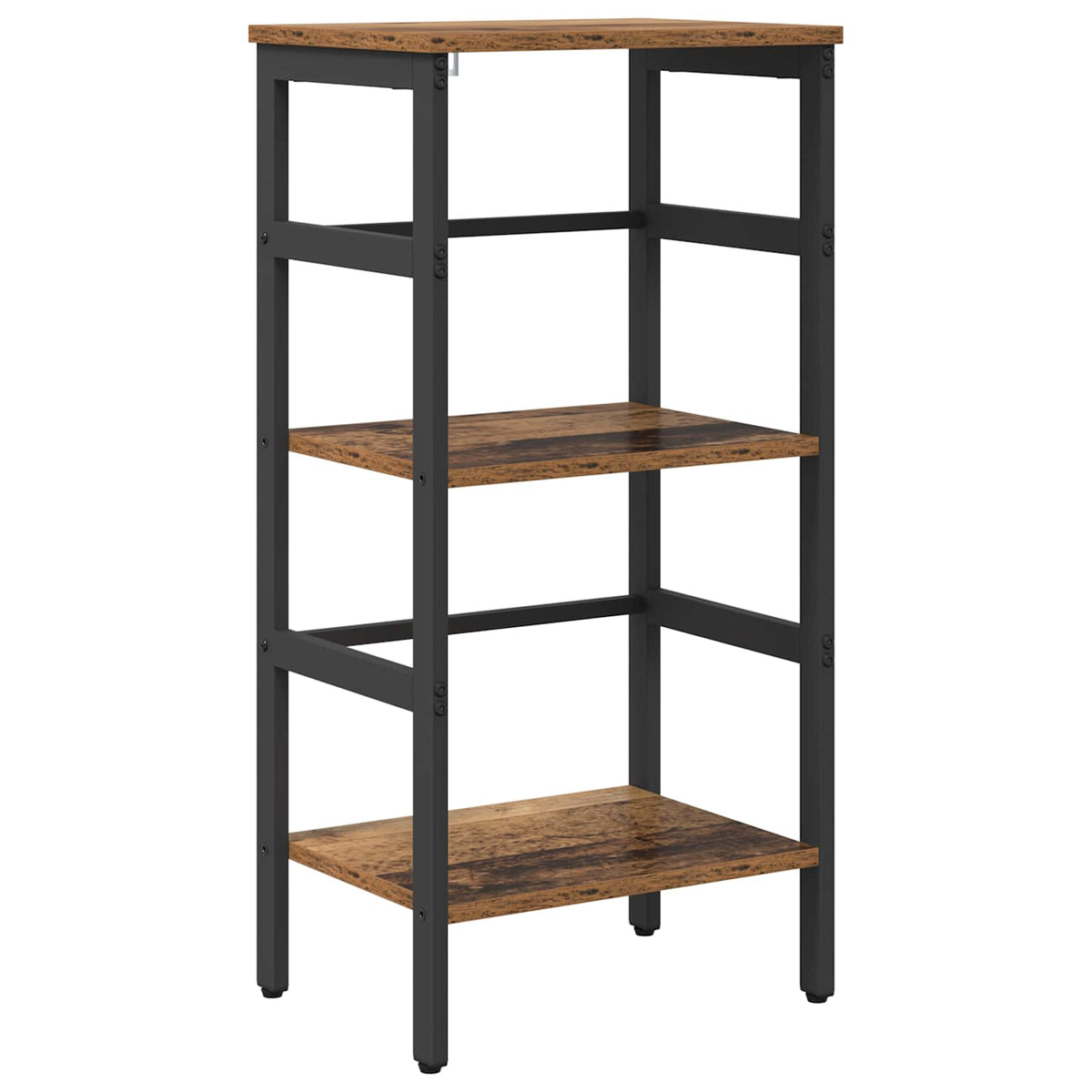 Bookshelf 2-Tier Engineered Wood Width 40 cm Old wood 81 cm
