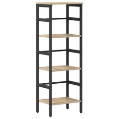 vidaXL Bookshelf 3-Tier 40 x 29.5 x 115 cm Engineered Wood Sonoma Oak 2