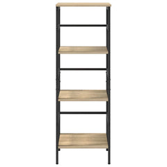vidaXL Bookshelf 3-Tier 40 x 29.5 x 115 cm Engineered Wood Sonoma Oak 5