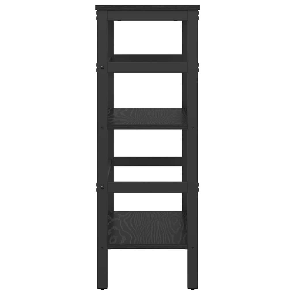 vidaXL Bookshelf 2-Tier 60 x 29.5 x 81 cm Engineered Wood Black Oak 6