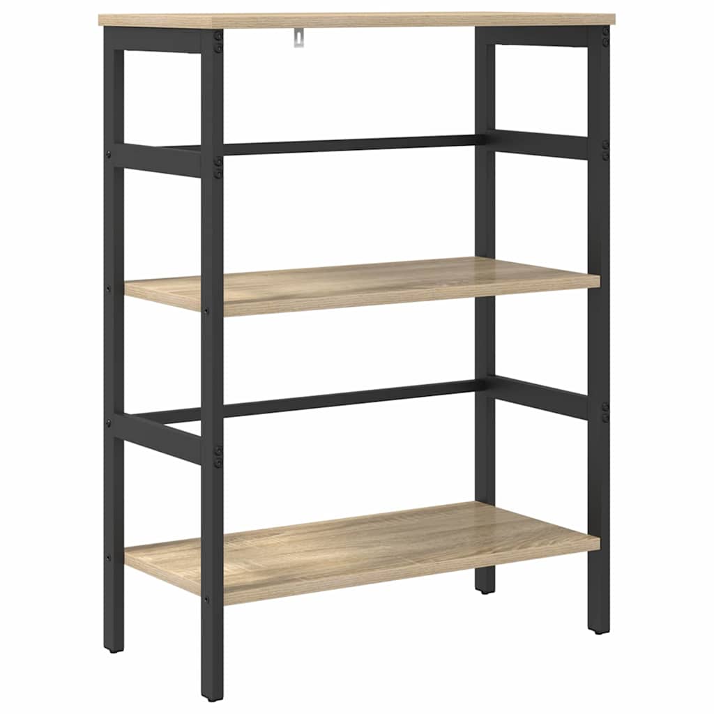 vidaXL Bookshelf 2-Tier 60 x 29.5 x 81 cm Engineered Wood Sonoma Oak 2
