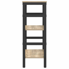 vidaXL Bookshelf 2-Tier 60 x 29.5 x 81 cm Engineered Wood Sonoma Oak 6