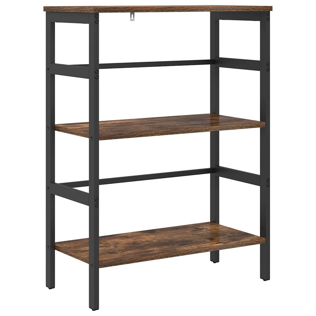 vidaXL Bookshelf 2-Tier 60 x 29.5 x 81 cm Engineered Wood Smoked Oak 2