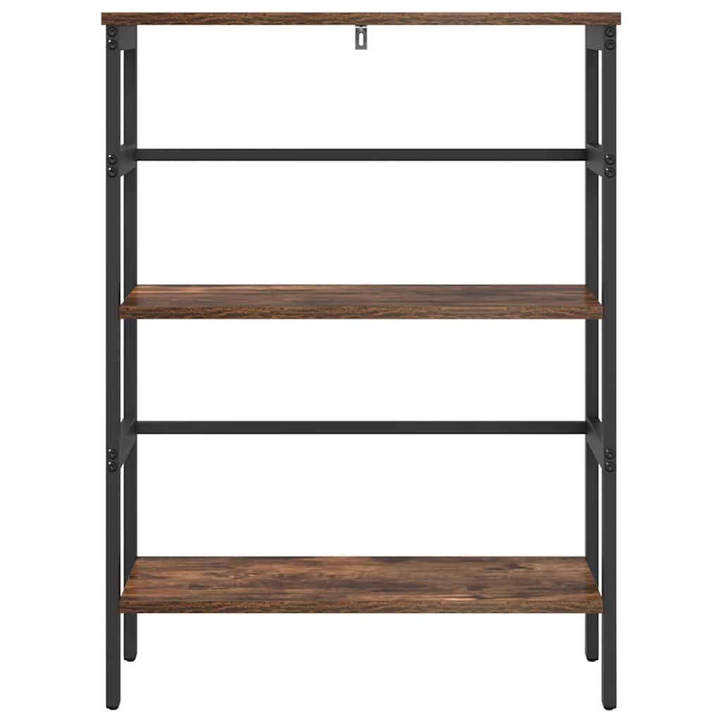 vidaXL Bookshelf 2-Tier 60 x 29.5 x 81 cm Engineered Wood Smoked Oak 5