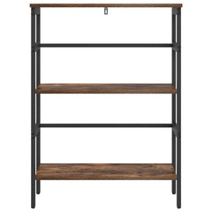 vidaXL Bookshelf 2-Tier 60 x 29.5 x 81 cm Engineered Wood Smoked Oak 5