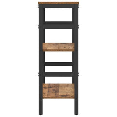 vidaXL Bookshelf 2-Tier 60 x 29.5 x 81 cm Engineered Wood Old Wood 6