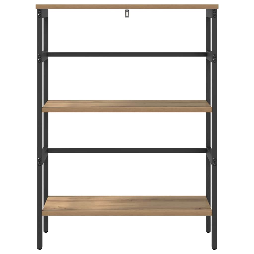 vidaXL Bookshelf 2-Tier 60 x 29.5 x 81 cm Engineered Wood Artisan Oak 5