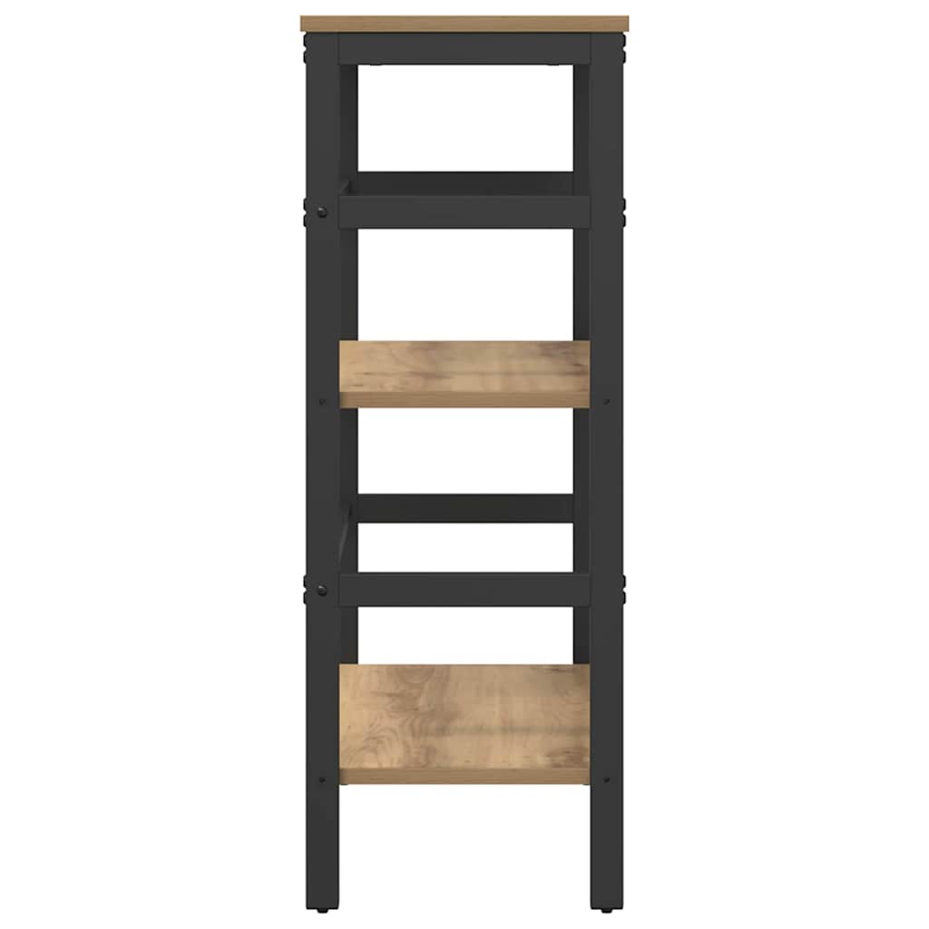 vidaXL Bookshelf 2-Tier 60 x 29.5 x 81 cm Engineered Wood Artisan Oak 6