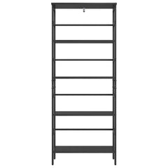 vidaXL Bookshelf 4-Tier 60 x 29.5 x 149 cm Engineered Wood Black Oak 5