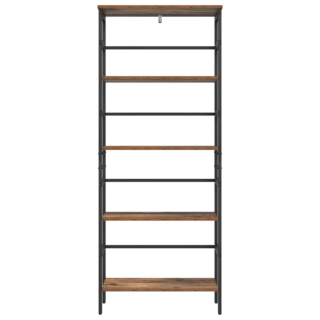 vidaXL Bookshelf 4-Tier 60 x 29.5 x 149 cm Engineered Wood Old Wood 5