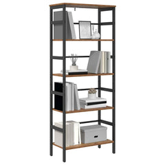 vidaXL Bookshelf 4-Tier 60 x 29.5 x 149 cm Engineered Wood Old Wood 3