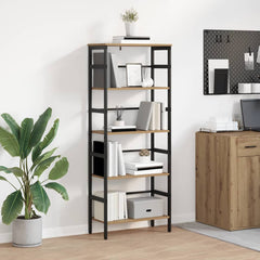 Bookshelf 2-Tier Engineered Wood Width 60 cm Artisan oak 149 cm