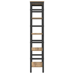 vidaXL Bookshelf 4-Tier 60 x 29.5 x 149 cm Engineered Wood Artisan Oak 6