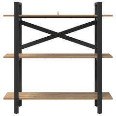 vidaXL Bookshelf 3-Tier 100 x 33.5 x 102 cm Engineered Wood 5