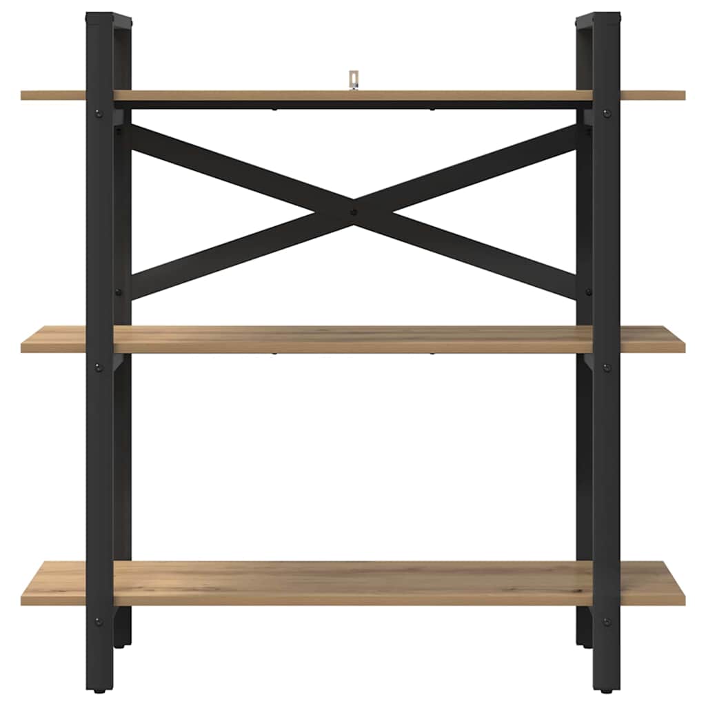 vidaXL Bookshelf 3-Tier 100 x 33.5 x 102 cm Engineered Wood 5