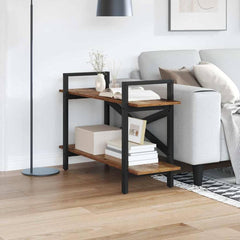 Bookshelf 2-Tier Engineered Wood 100 x 33.5 x 64 cm Old wood