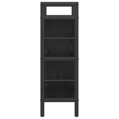 Bookshelf 5-Tier Engineered Wood 75 x 30 x 91 cm Black oak