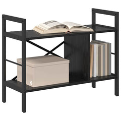 vidaXL Bookshelf 3-Tier 75 x 30 x 58.5 cm Engineered Wood Black Oak 3