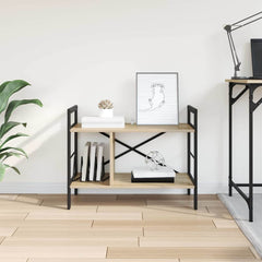 vidaXL Bookshelf 3-Tier 75 x 30 x 58.5 cm Engineered Wood Sonoma Oak 4