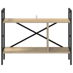 vidaXL Bookshelf 3-Tier 75 x 30 x 58.5 cm Engineered Wood Sonoma Oak 5