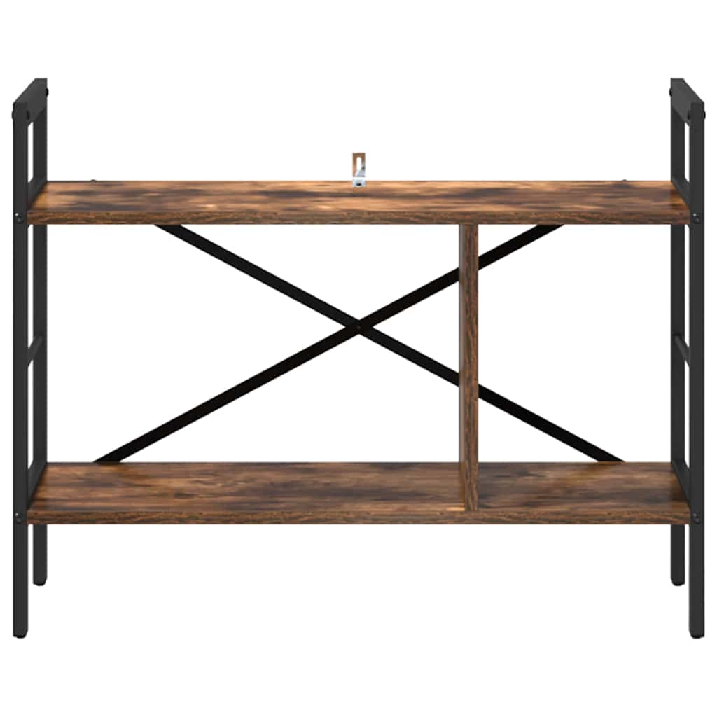 vidaXL Bookshelf 3-Tier 75 x 30 x 58.5 cm Engineered Wood Smoked Oak 5