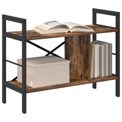 vidaXL Bookshelf 3-Tier 75 x 30 x 58.5 cm Engineered Wood Smoked Oak 3
