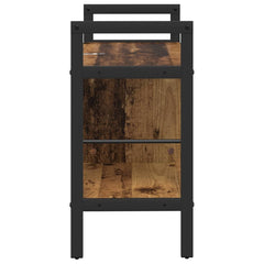 vidaXL Bookshelf 3-Tier 75 x 30 x 58.5 cm Engineered Wood Old Wood 6