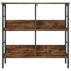 vidaXL Bookshelf 4-Tier 82 x 32 x 79 cm Engineered Wood Smoked Oak 5