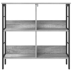 vidaXL Bookshelf 4-Tier 82 x 32 x 79 cm Engineered Wood Grey Sonoma 5