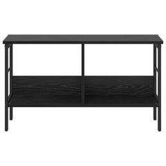 vidaXL Bookshelf 2-Tier 82 x 32 x 47 cm Engineered Wood Black Oak 5