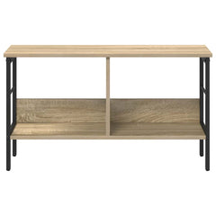 vidaXL Bookshelf 2-Tier 82 x 32 x 47 cm Engineered Wood Sonoma Oak 5