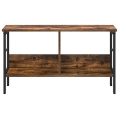 vidaXL Bookshelf 2-Tier 82 x 32 x 47 cm Engineered Wood Smoked Oak 5