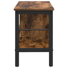 vidaXL Bookshelf 2-Tier 82 x 32 x 47 cm Engineered Wood Smoked Oak 6
