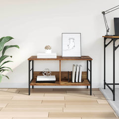 vidaXL Bookshelf 2-Tier 82 x 32 x 47 cm Engineered Wood Old Wood 4