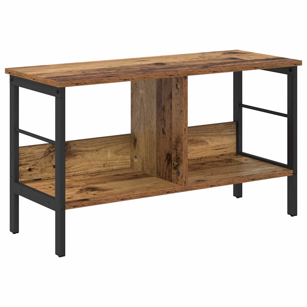 vidaXL Bookshelf 2-Tier 82 x 32 x 47 cm Engineered Wood Old Wood 2