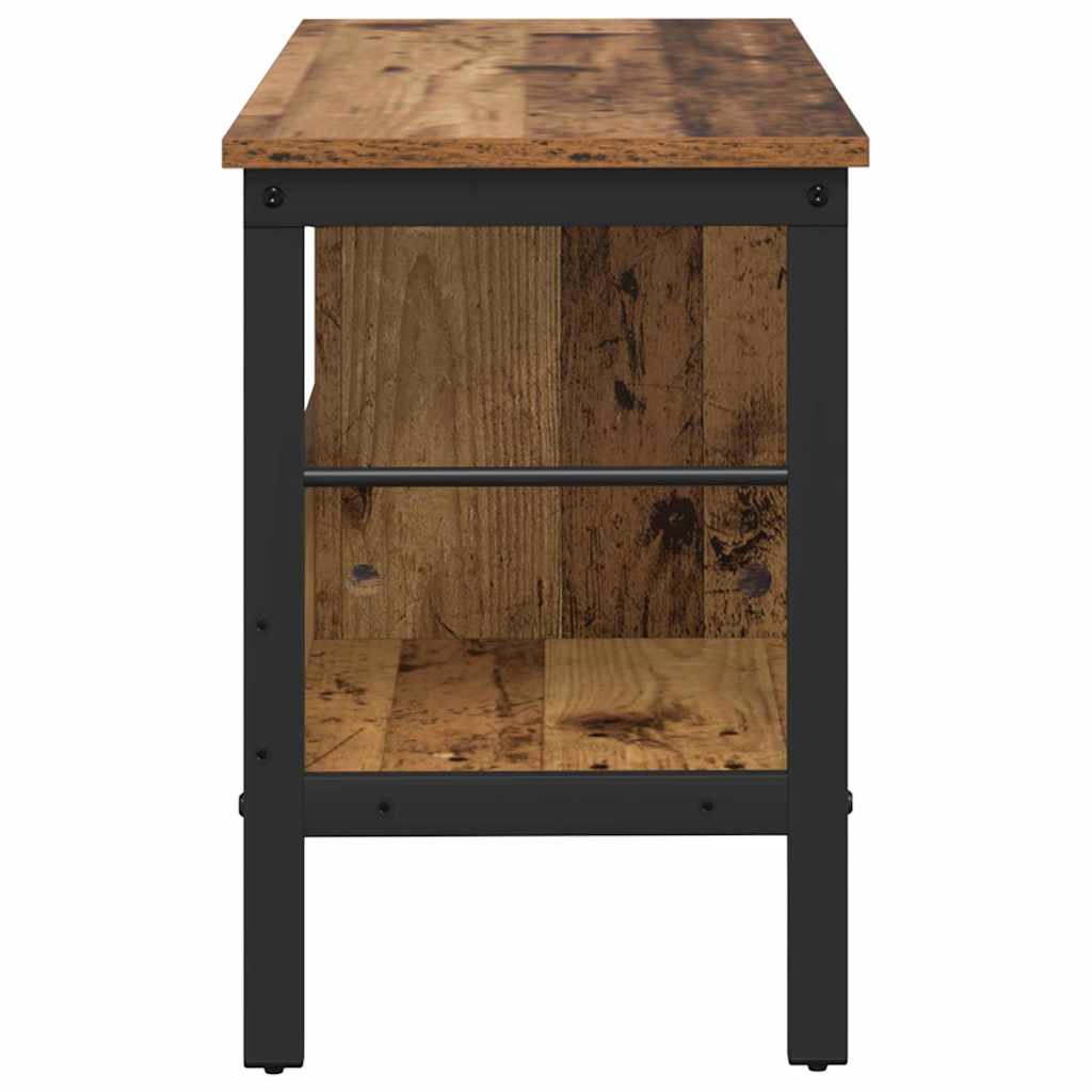 vidaXL Bookshelf 2-Tier 82 x 32 x 47 cm Engineered Wood Old Wood 6