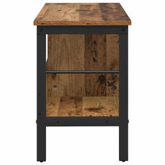 vidaXL Bookshelf 2-Tier 82 x 32 x 47 cm Engineered Wood Old Wood 6
