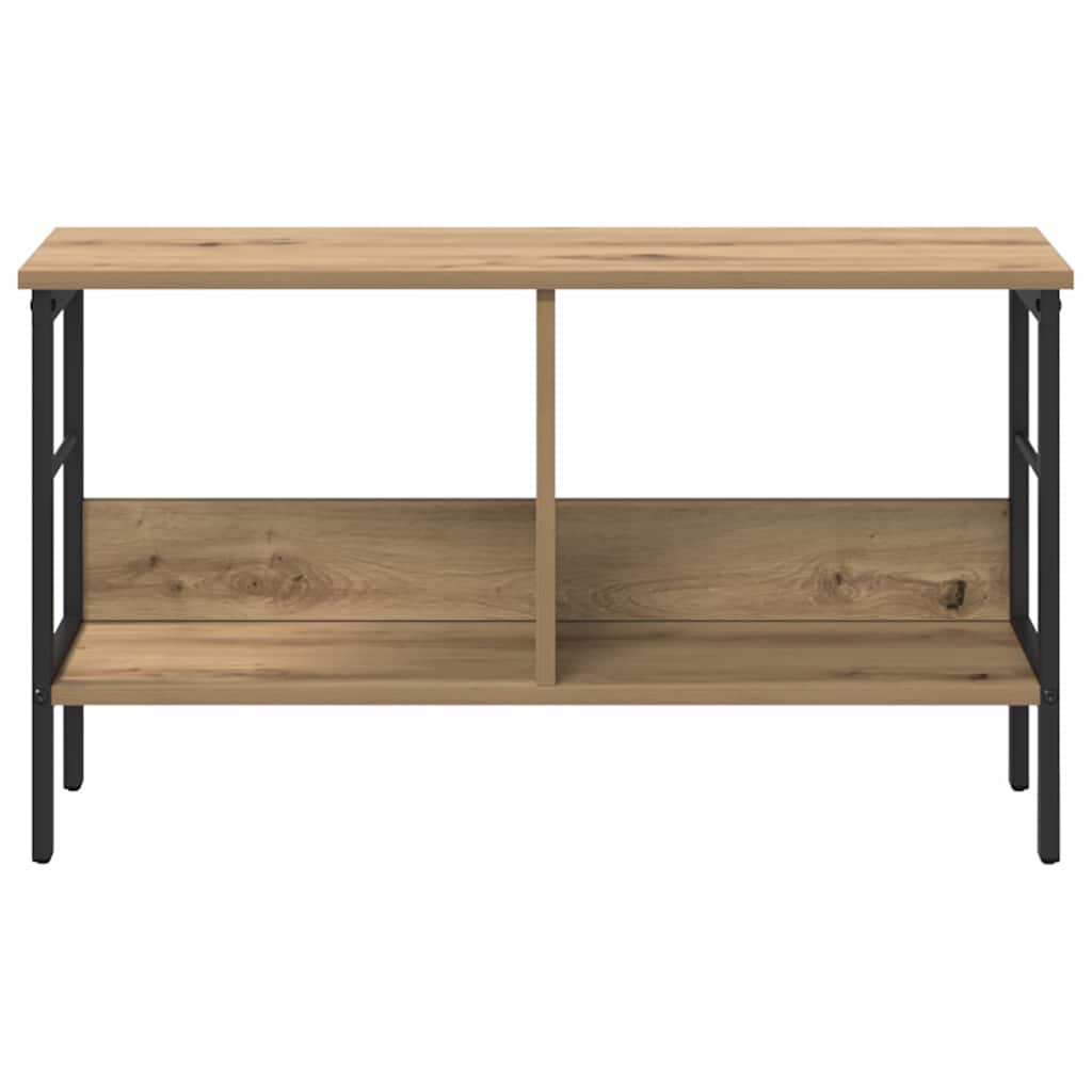vidaXL Bookshelf 2-Tier 82 x 32 x 47 cm Engineered Wood Artisan Oak 5