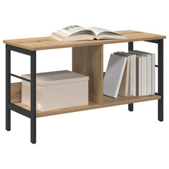 vidaXL Bookshelf 2-Tier 82 x 32 x 47 cm Engineered Wood Artisan Oak 3