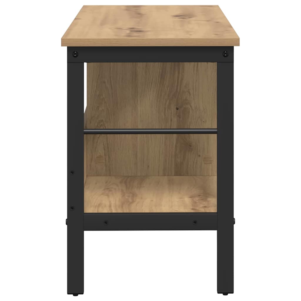 vidaXL Bookshelf 2-Tier 82 x 32 x 47 cm Engineered Wood Artisan Oak 6
